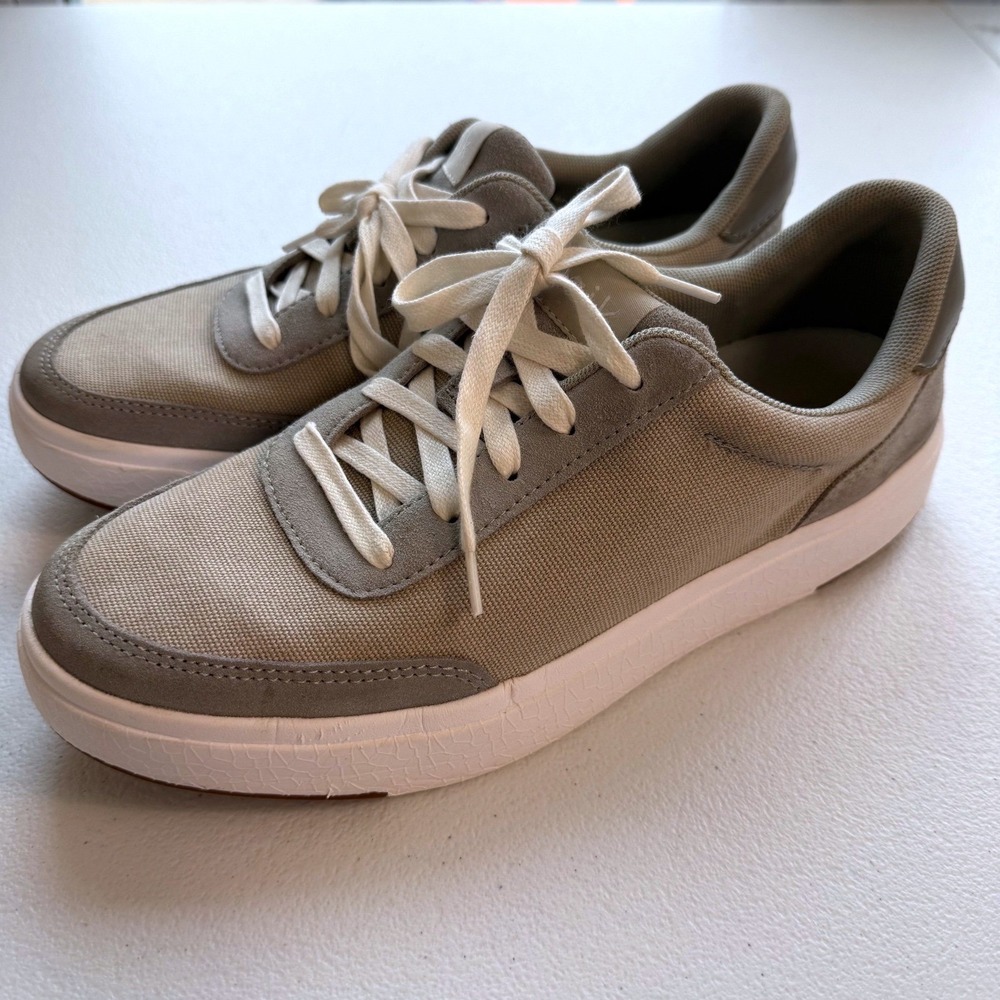 Kizik Prague Gray Hands-Free Canvas Sneakers Mens 7.5 E2FC-DPRAGG01-1D